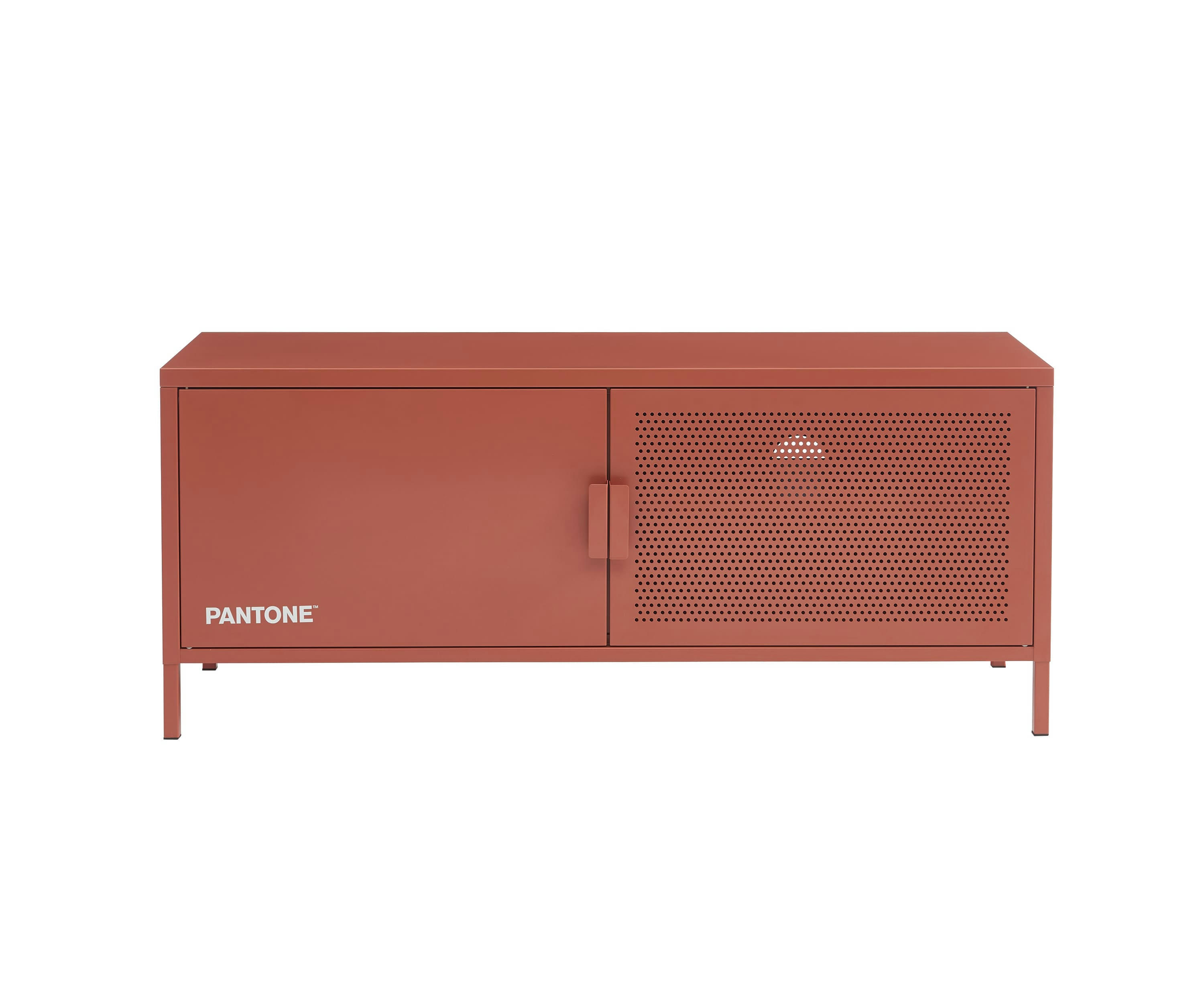 PANTONE - Meuble tv  métal terracotta 120cm
