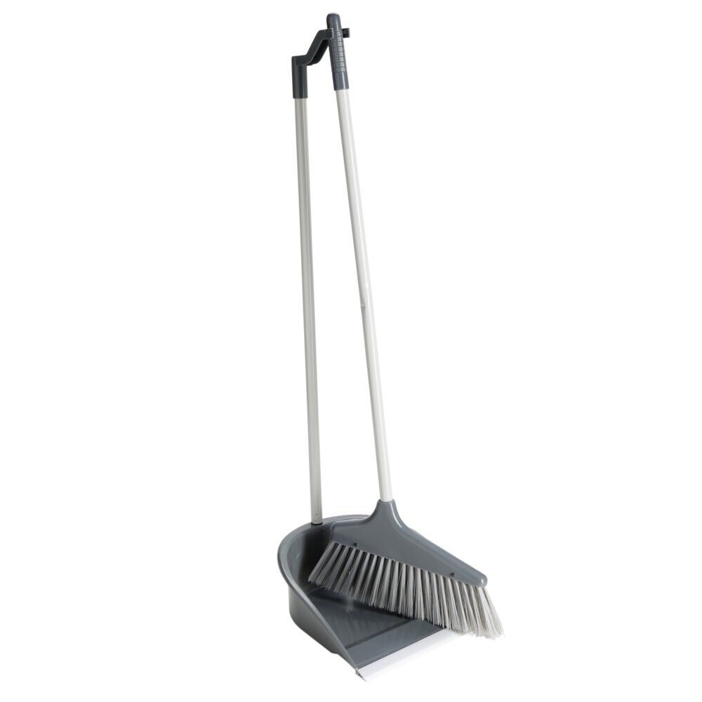 Pelle balayette aéroport plastique et métal gris 24x24xH71,5cm