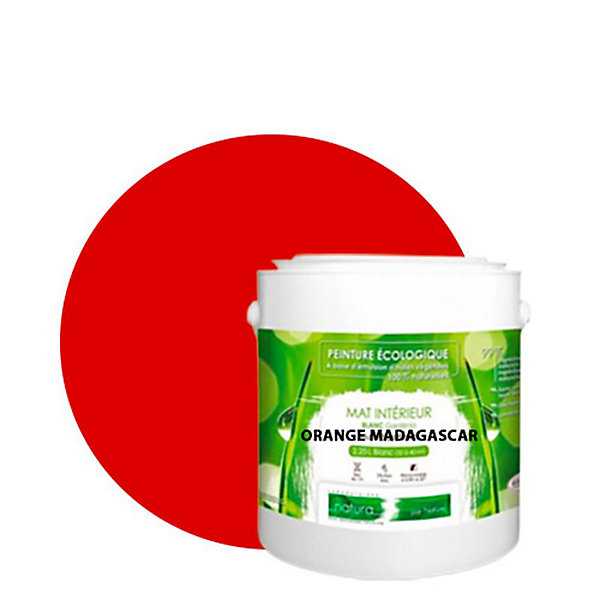 Orange Madagascar Peinture interieur aspact mat Natura - Orange Madagascar - 2.5L
