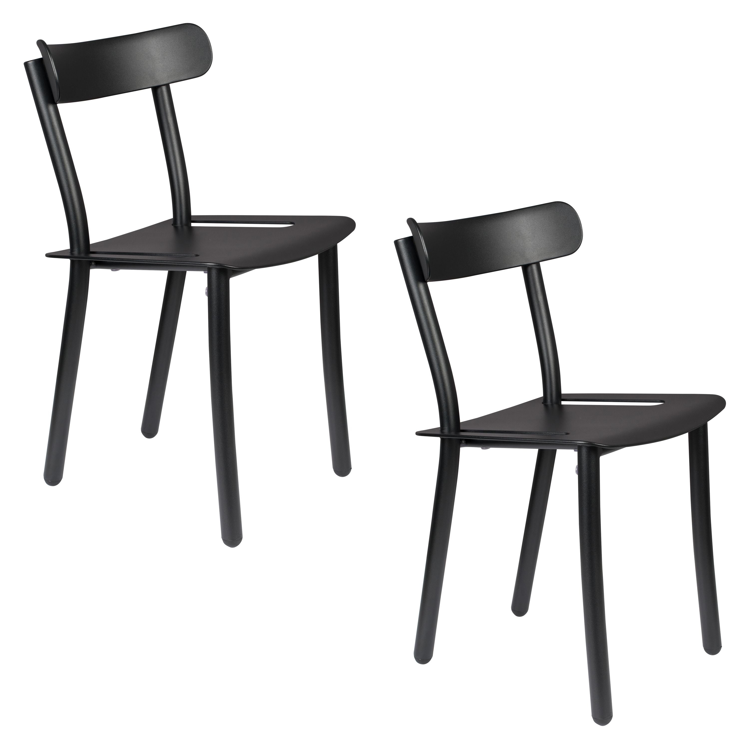 Zuiver Friday Tuinstoel Zwart - Set van 2