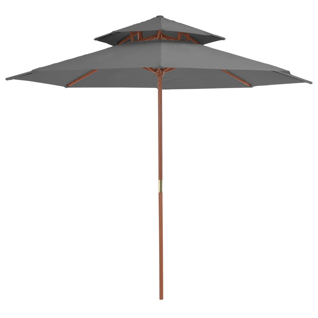 Parasol ogrodowy AntracytvidaXL