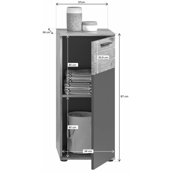 Badstandschrank »Mason«, BxHxT: 37 x 87 x 34 cm