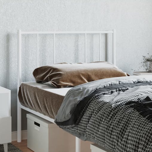 NNEVL Metal Headboard White 90 cm