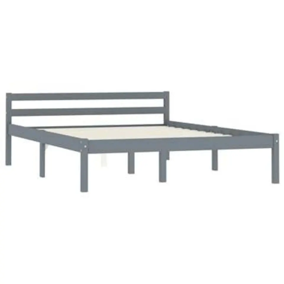 vidaXL - Bed frame - Grijs - Massief grenenhout - 120x200 cm