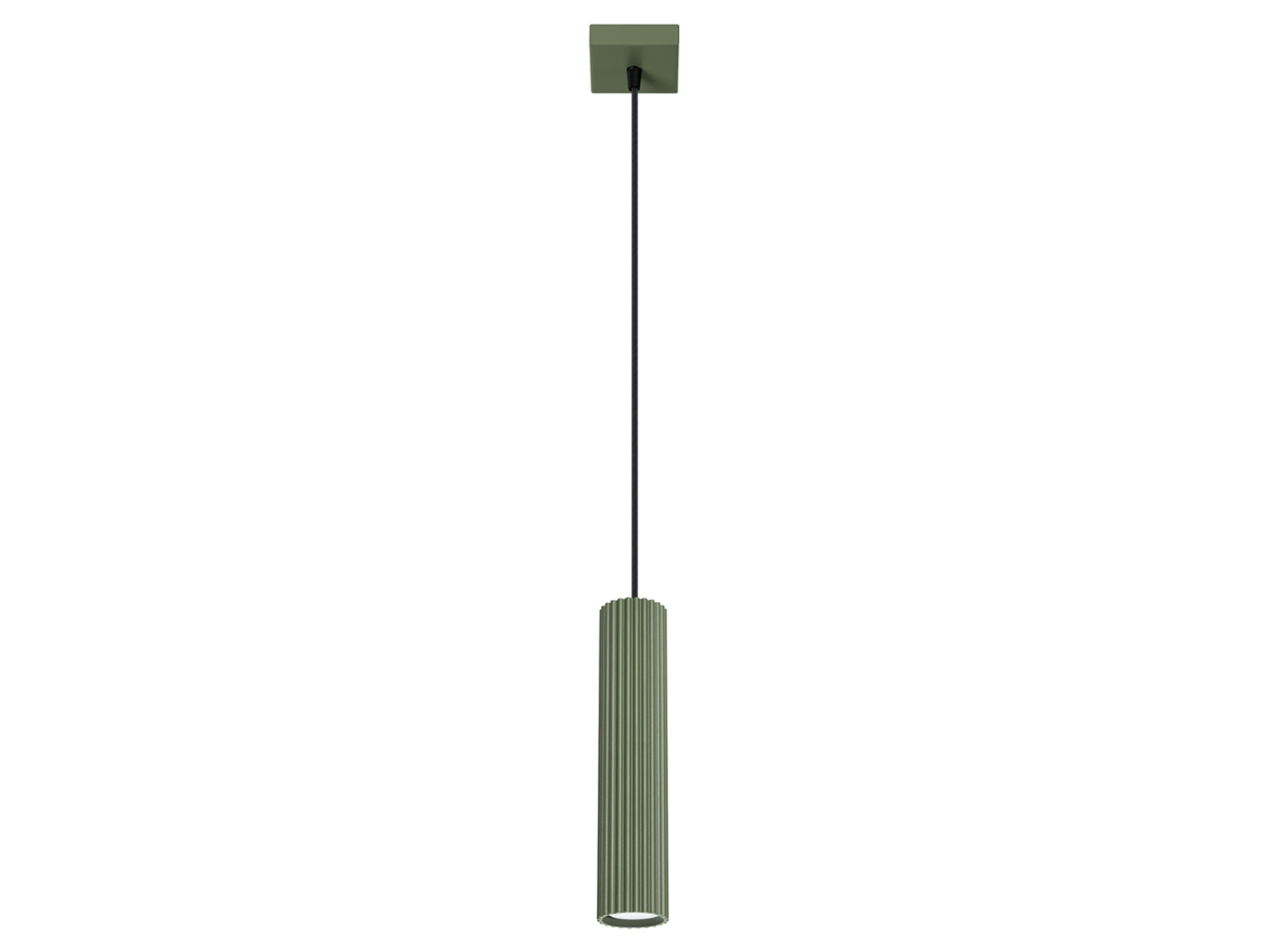 Lampa wisząca Karbon aluminiowa zielona