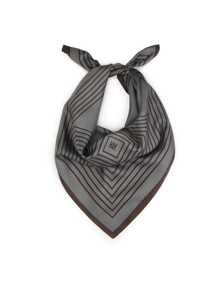 Grey silk scarf