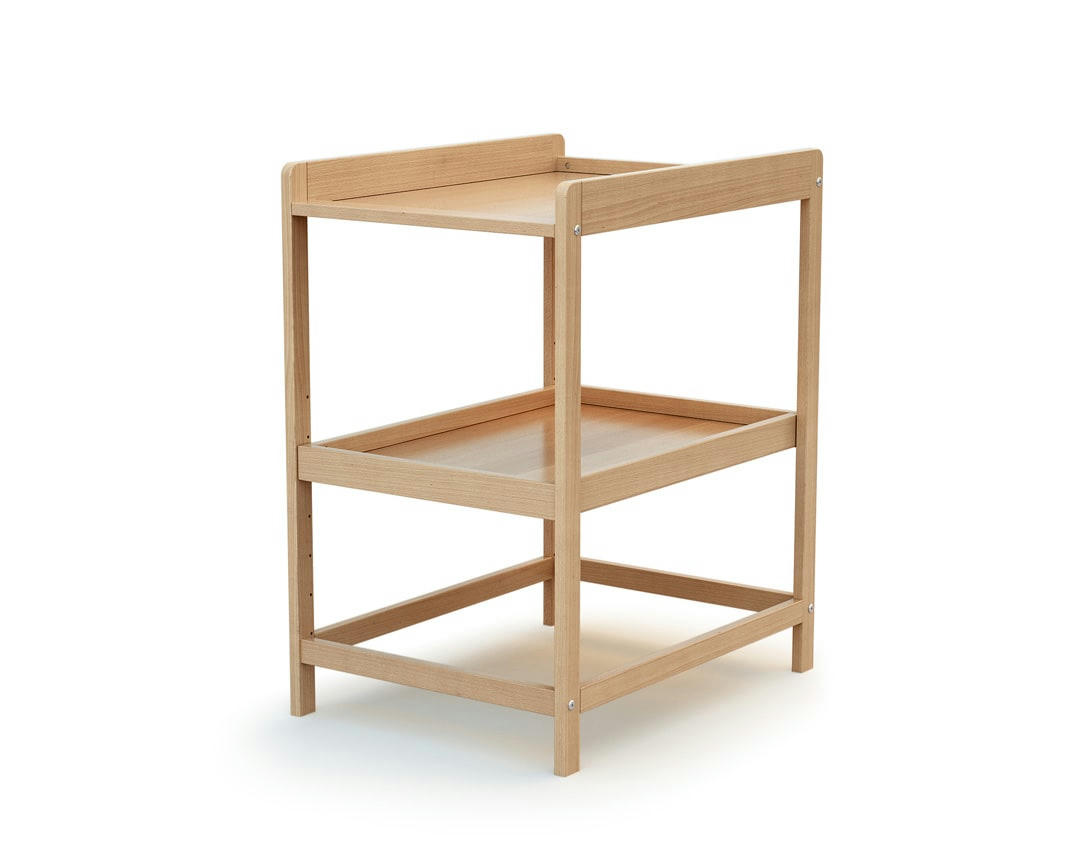 CONFORT - Table à langer hêtre verni