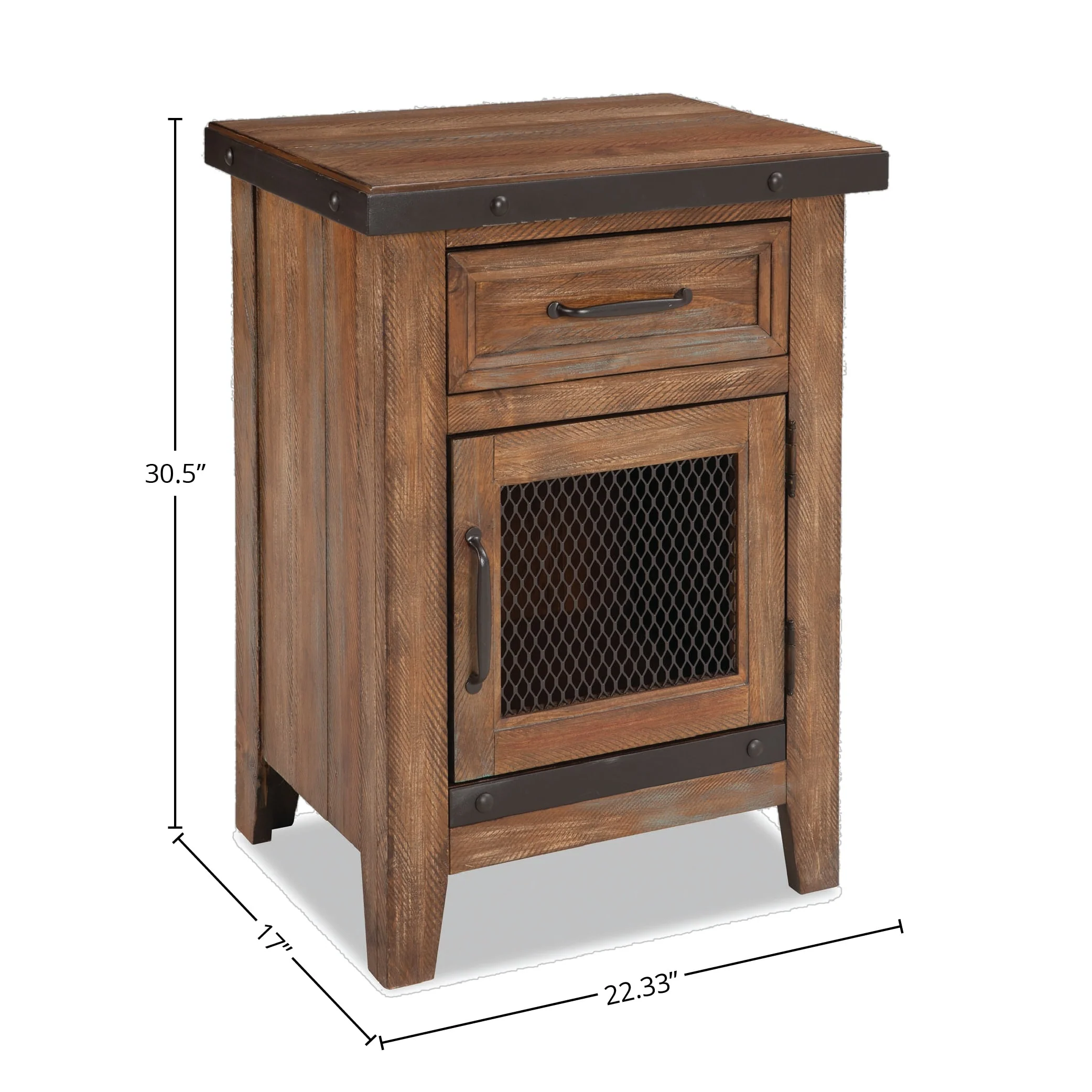 Taos Canyon Brown 1-drawer Nightstand