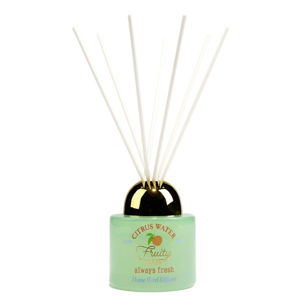 Diffuseur d'ambiance 100ml Fruit Market avec bâtonnets Ø7xH7,5cm (2 modèles)