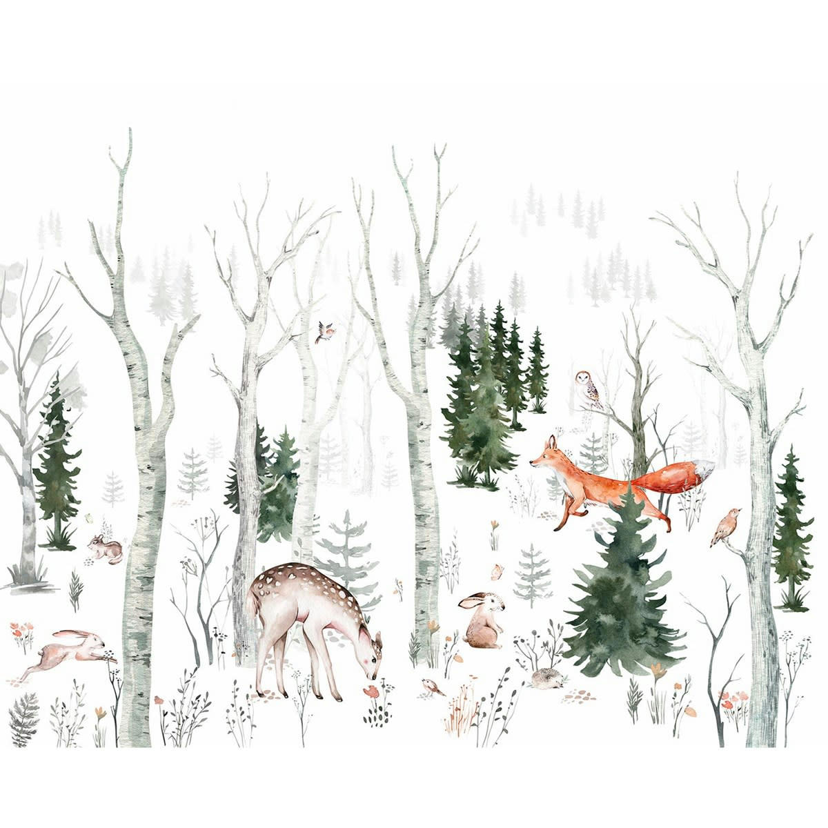 BAMBI & CO - Papier peint panoramique motif imprimé Multicolore 336x260cm