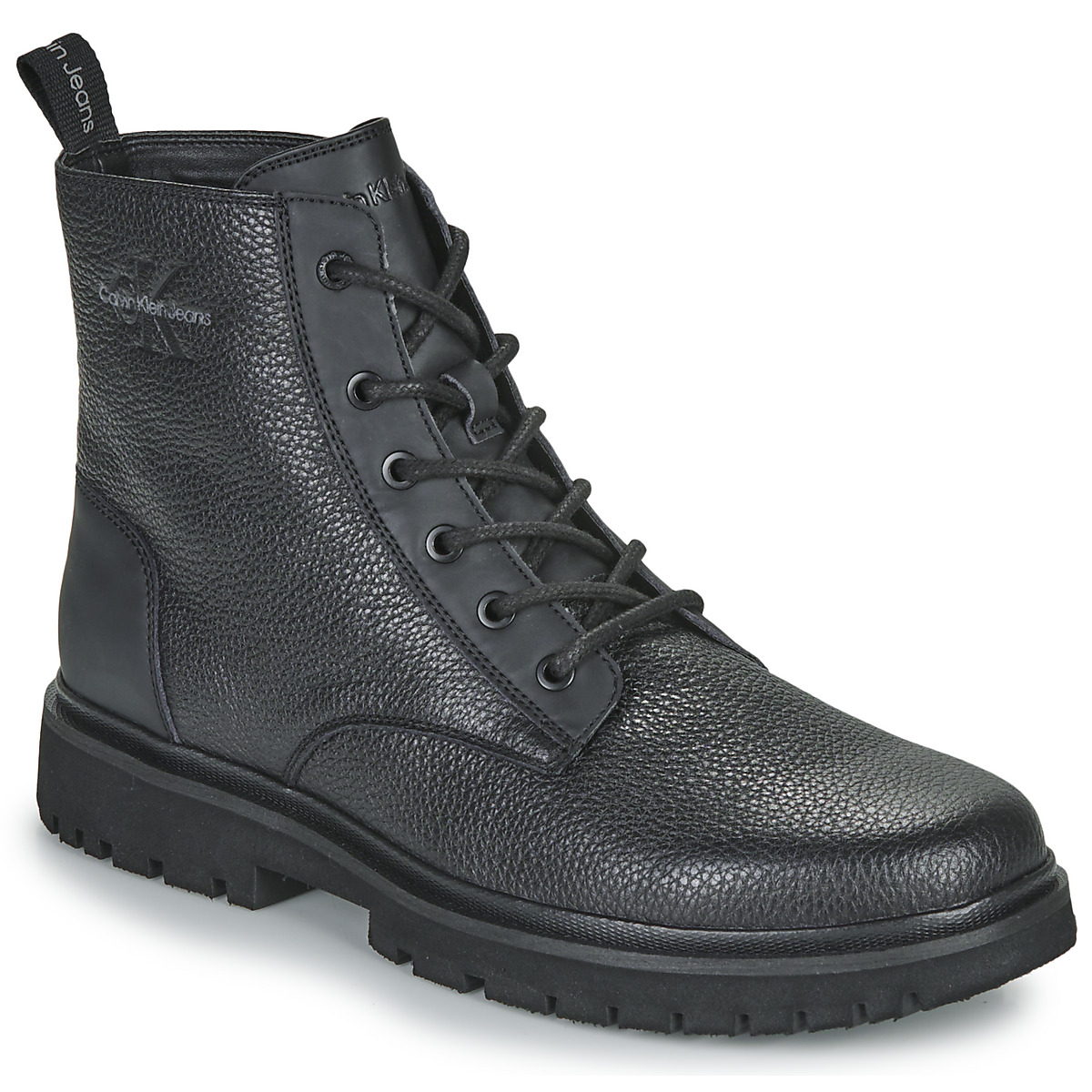 Calvin Klein Jeans - EVA MID LACEUP BOOT LTH - Black