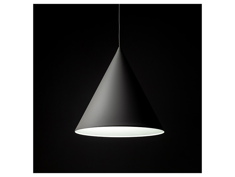Lampa wisząca Cono Beige 32 cm metalowa beżowa