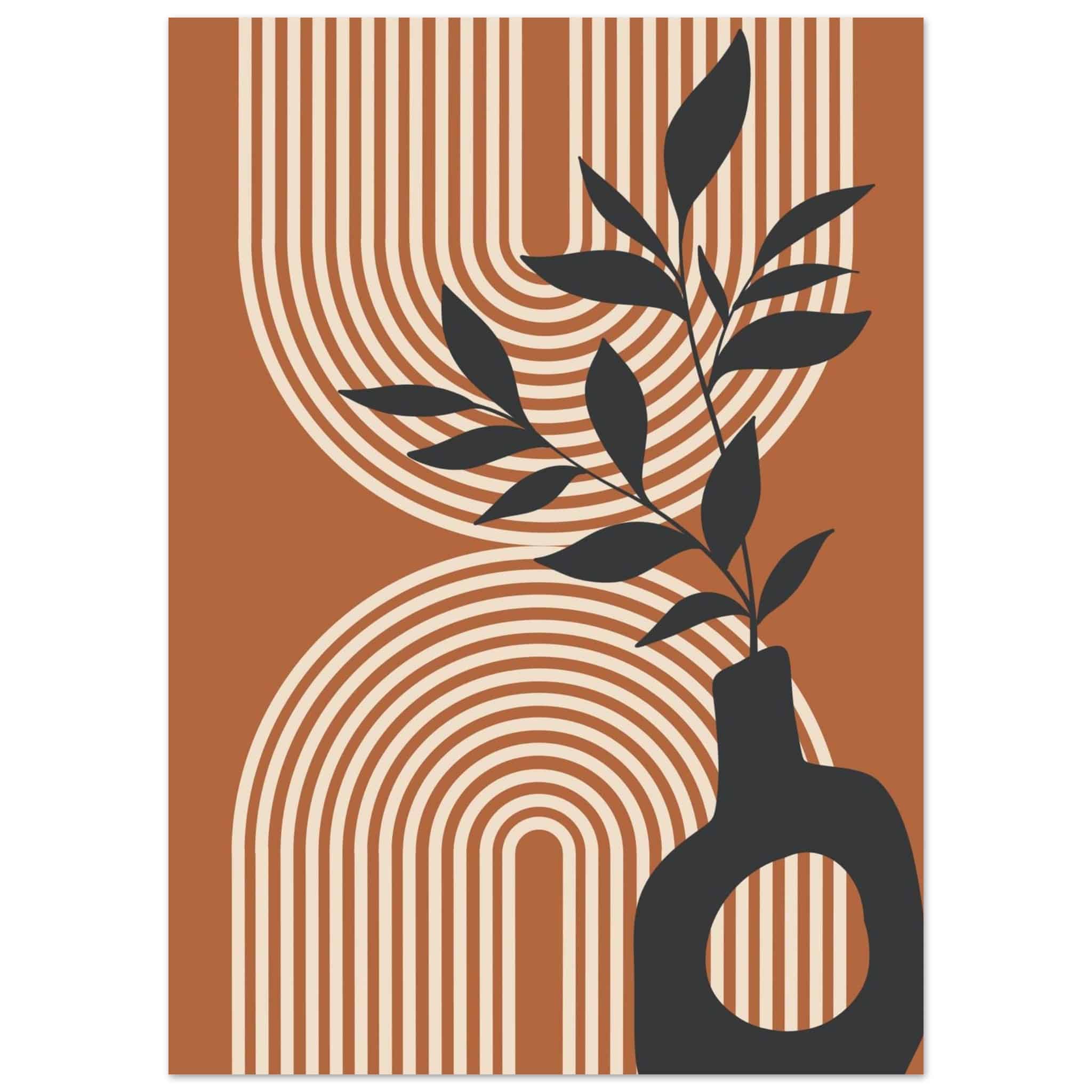 Artfulprints Poster Boho – Arched still life  - 50x70 cm - Terracotta