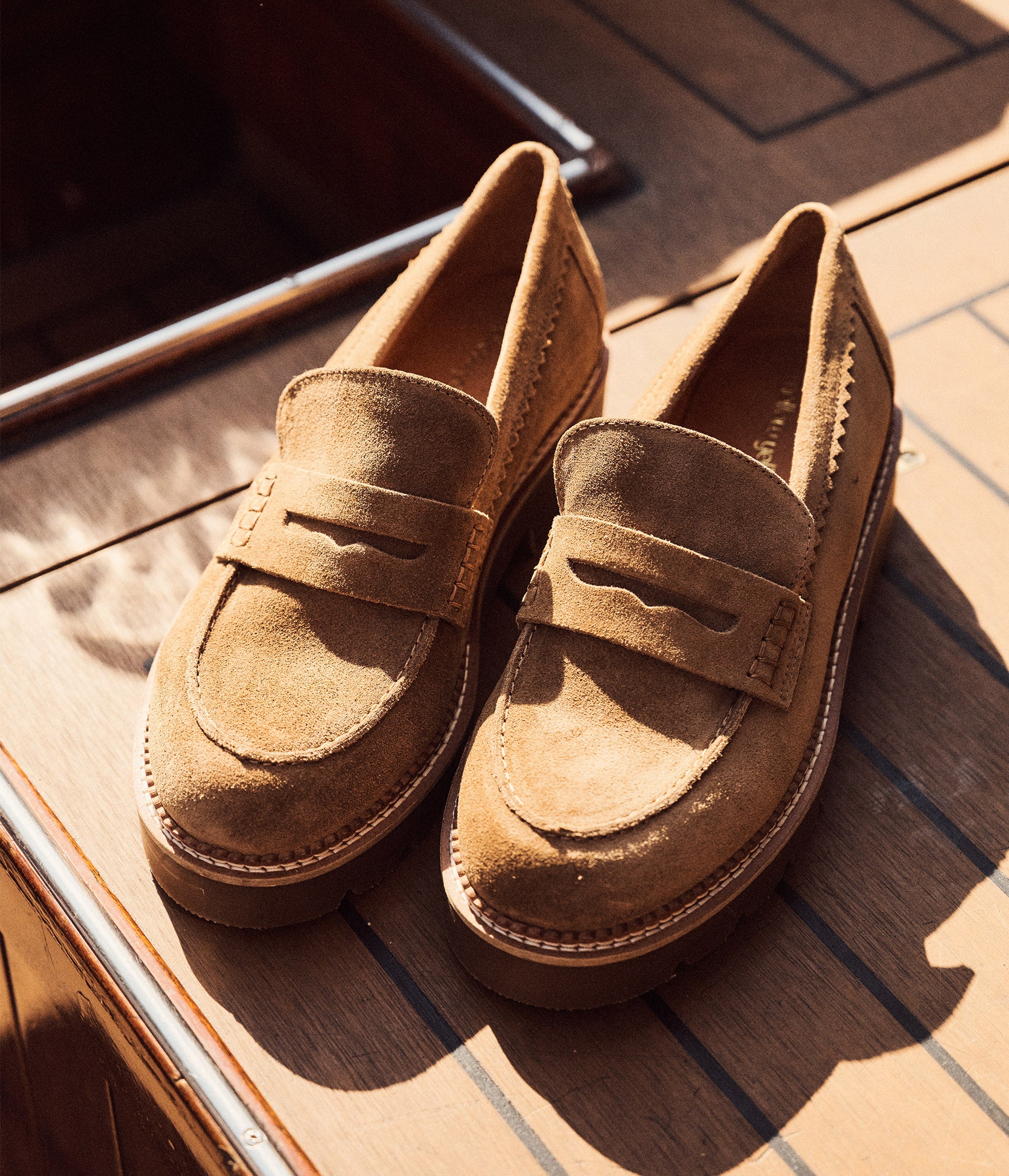 Mocassins velours beige Eros