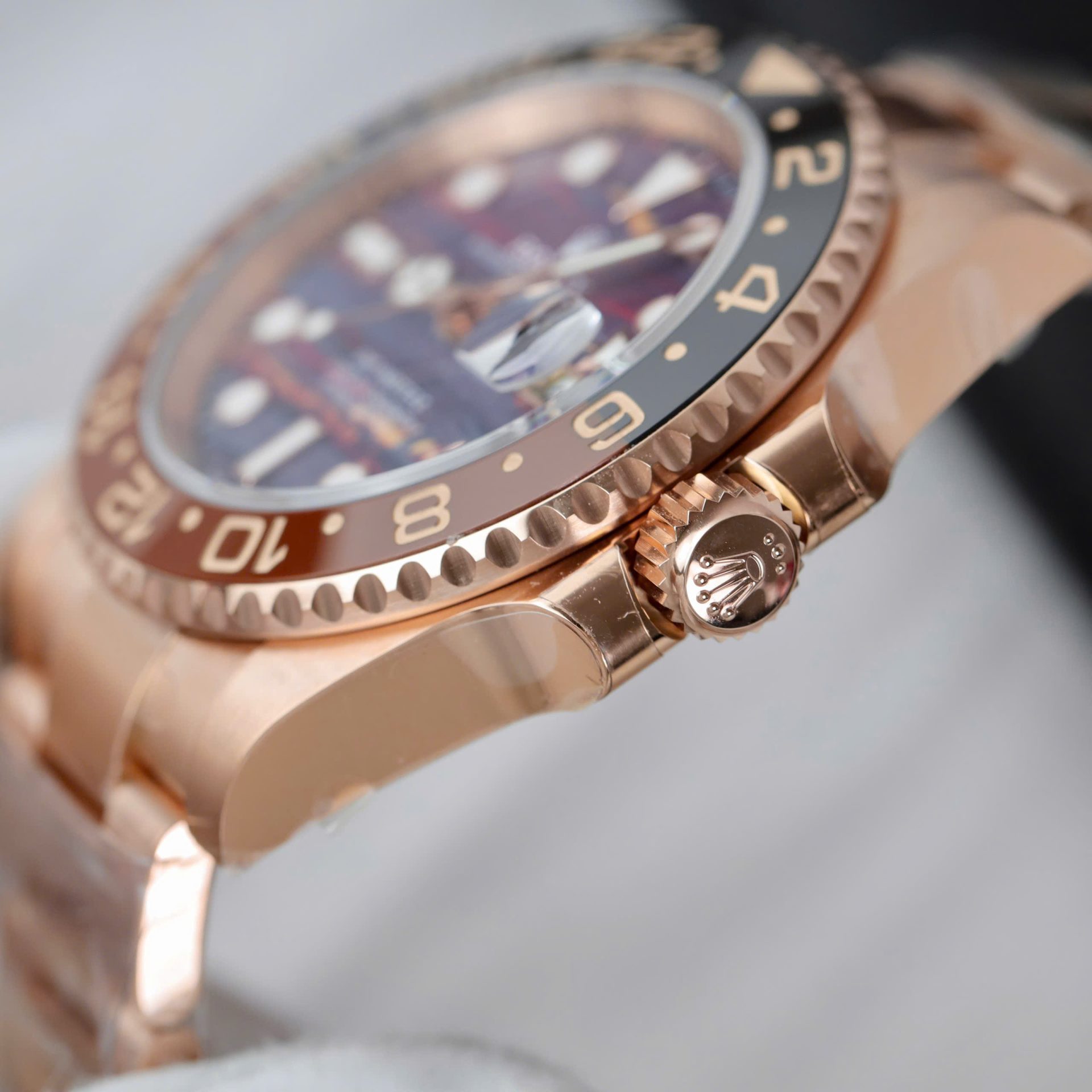 Rolex GMT-Master II 126715CHNR RG Plated Tiger Iron Dial 40mm Oyster Super Clone