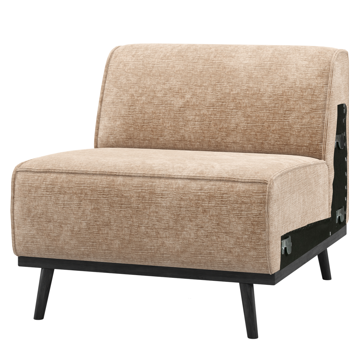 WOOOD 1-zits element bank Statement - Chenille - Velvet Perzik Roze - 77x79x93