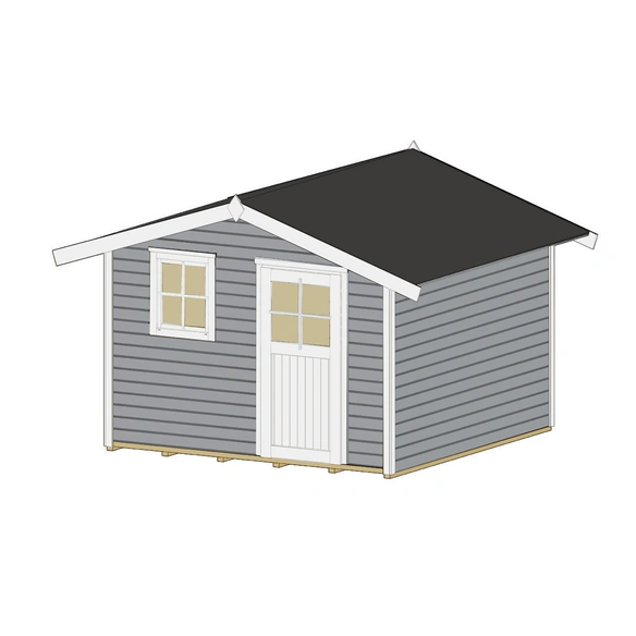 Gartenhaus »123 Gr.3«, Holz, BxHxT: 390 x 247 x 238 cm (Außenmaße inkl. Dachüberstand)