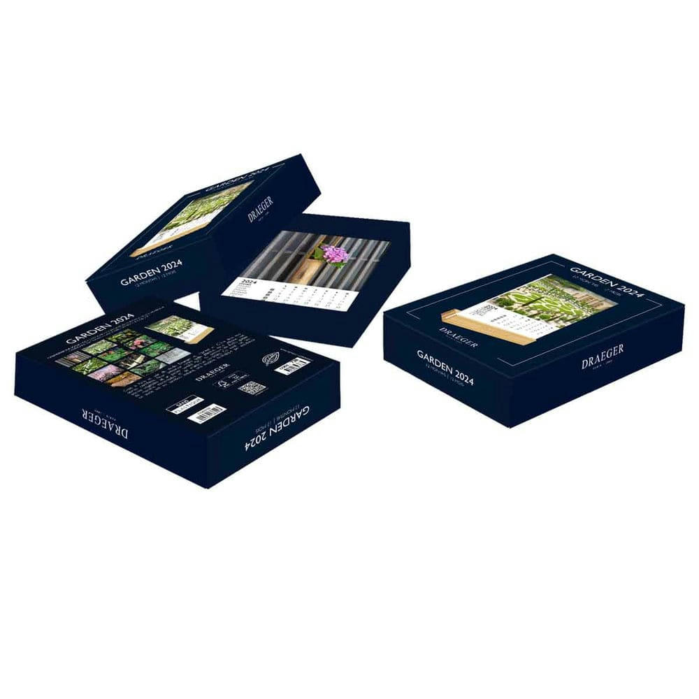 - Calendrier sur socle en bambou à thème 2024 - Jardins