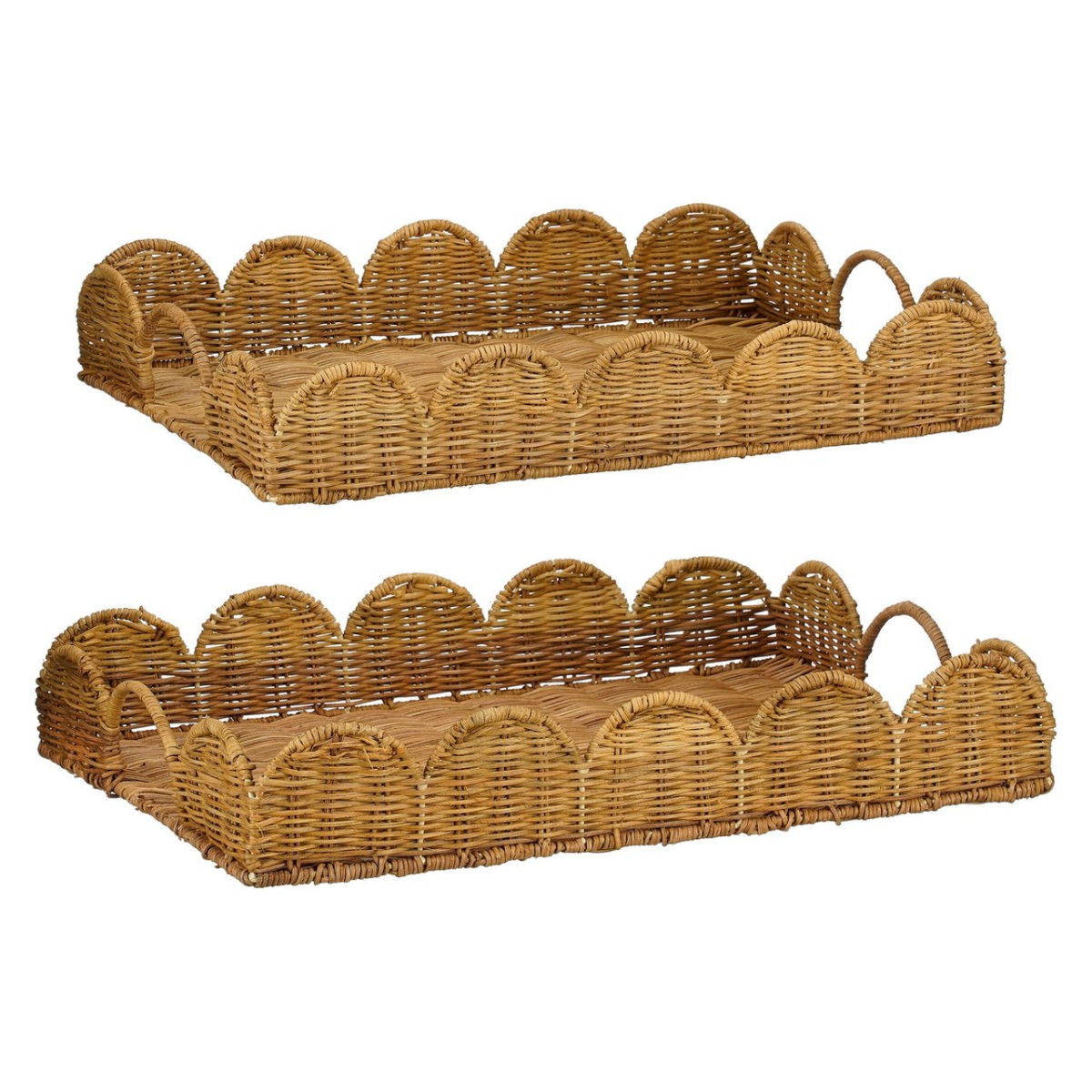 Mica Decorations Eleta Dienblad - Dienbladen Set van 2 - Decoratie Woonkamer, Kaarsenplateau of Onderzetter - Ideaal als Plantenonderzetter - L50 x