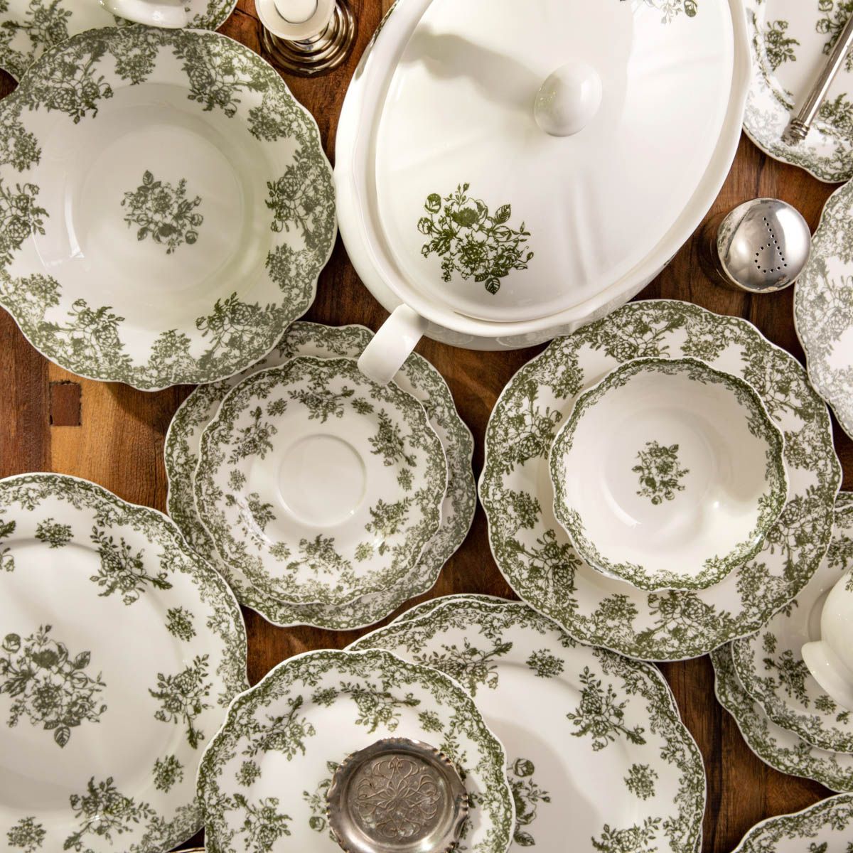 Talerz LOURRY obiadowy zielony 27 cm