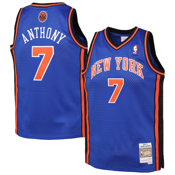 Carmelo Anthony New York Knicks  Youth 2010/11 Hardwood Classics Swingman Jersey - Blue