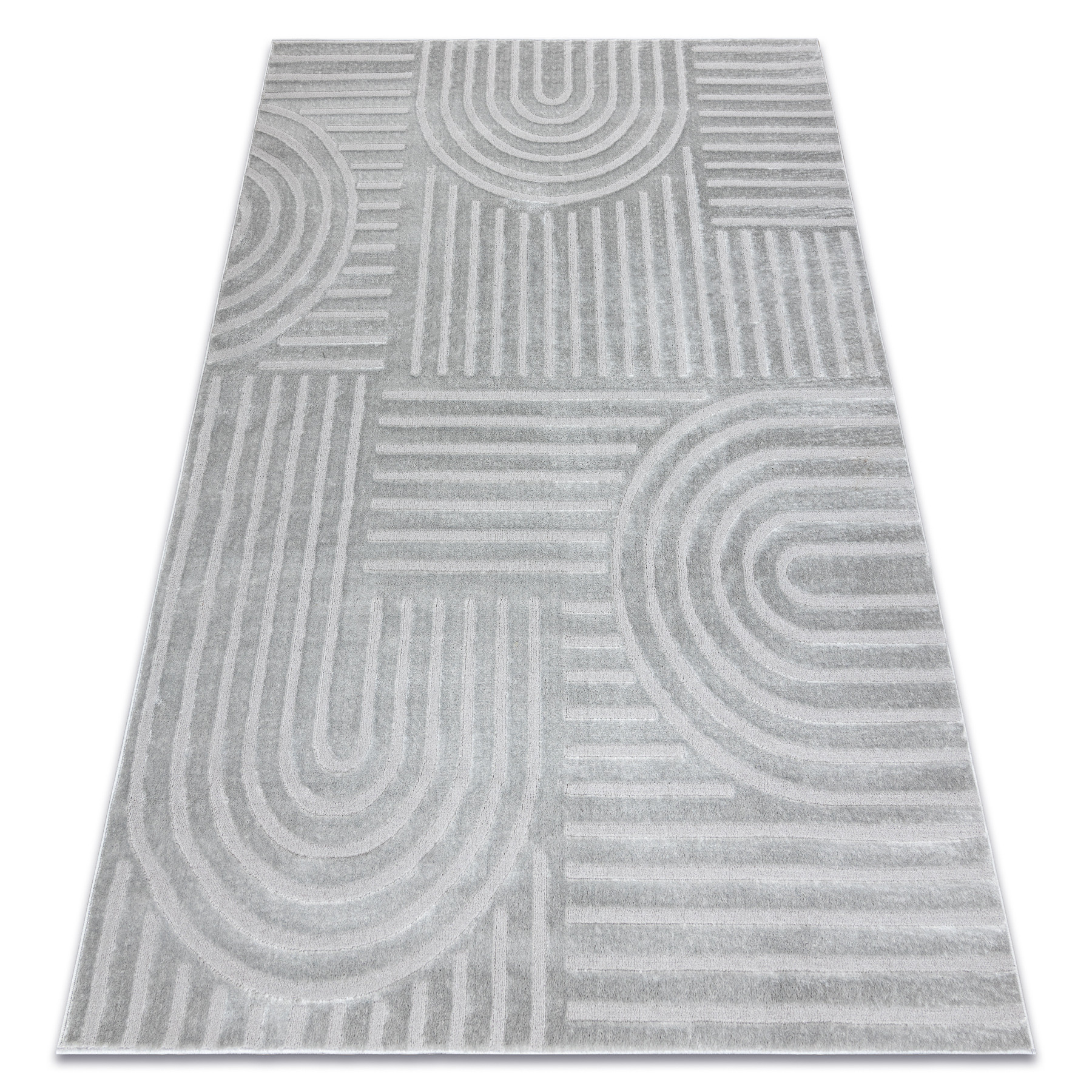 Dywan BALANCE 1918 szary - Geometryczny, strukturalny, glamour120x170 cm