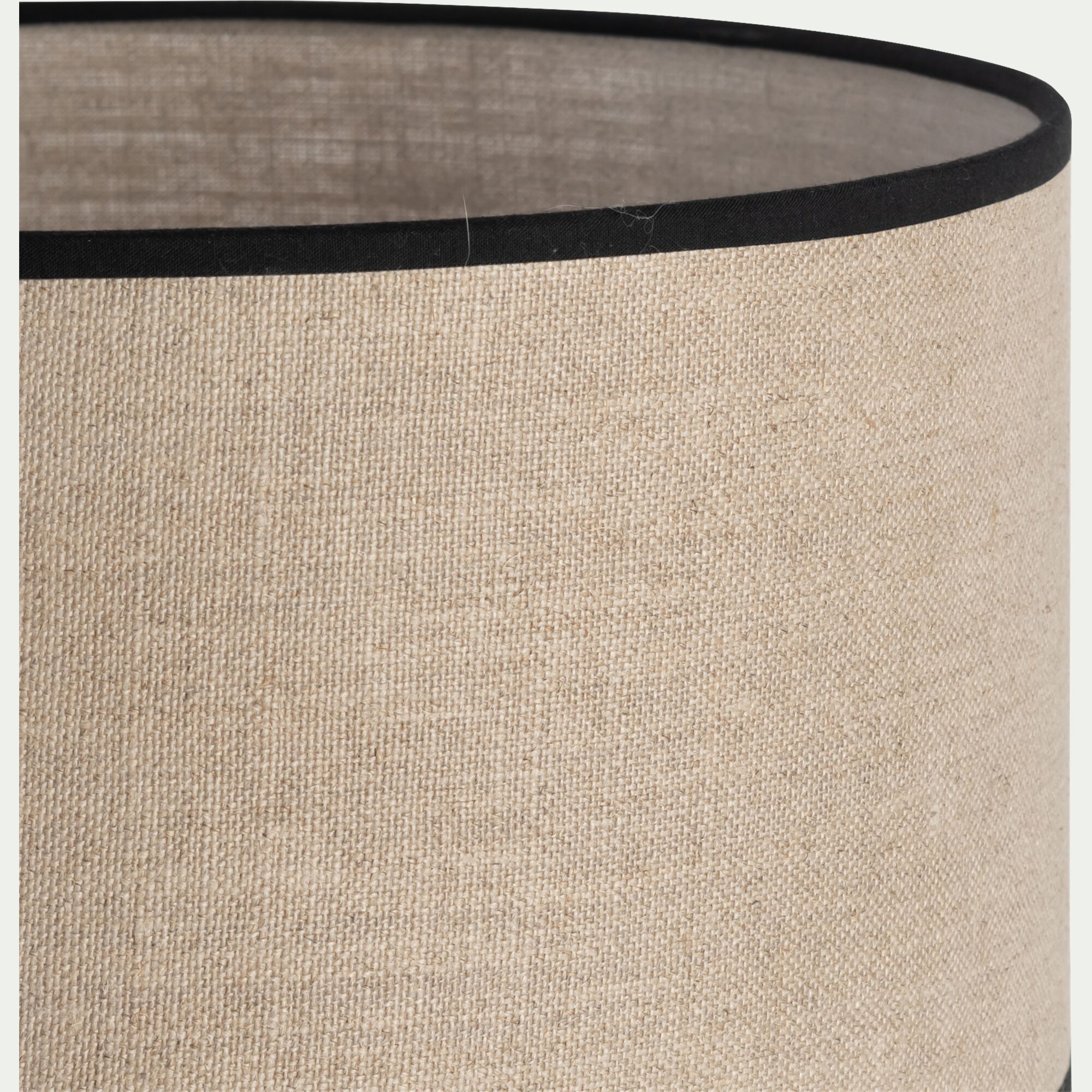 TINEL - Lampe en lin calandré - naturel H40cm