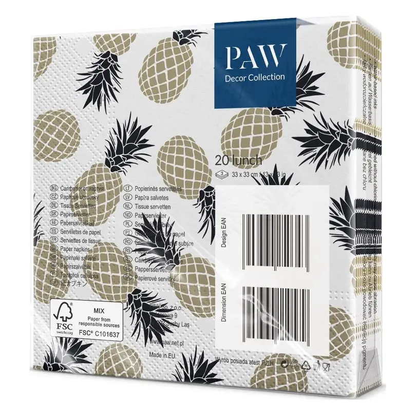 Serviette 20er-Set Ananas