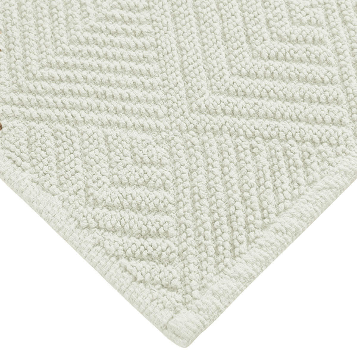 PUNTO DESIGN - Tapis en coton antidérapant 1350 g/m²  ecru 50x80 cm