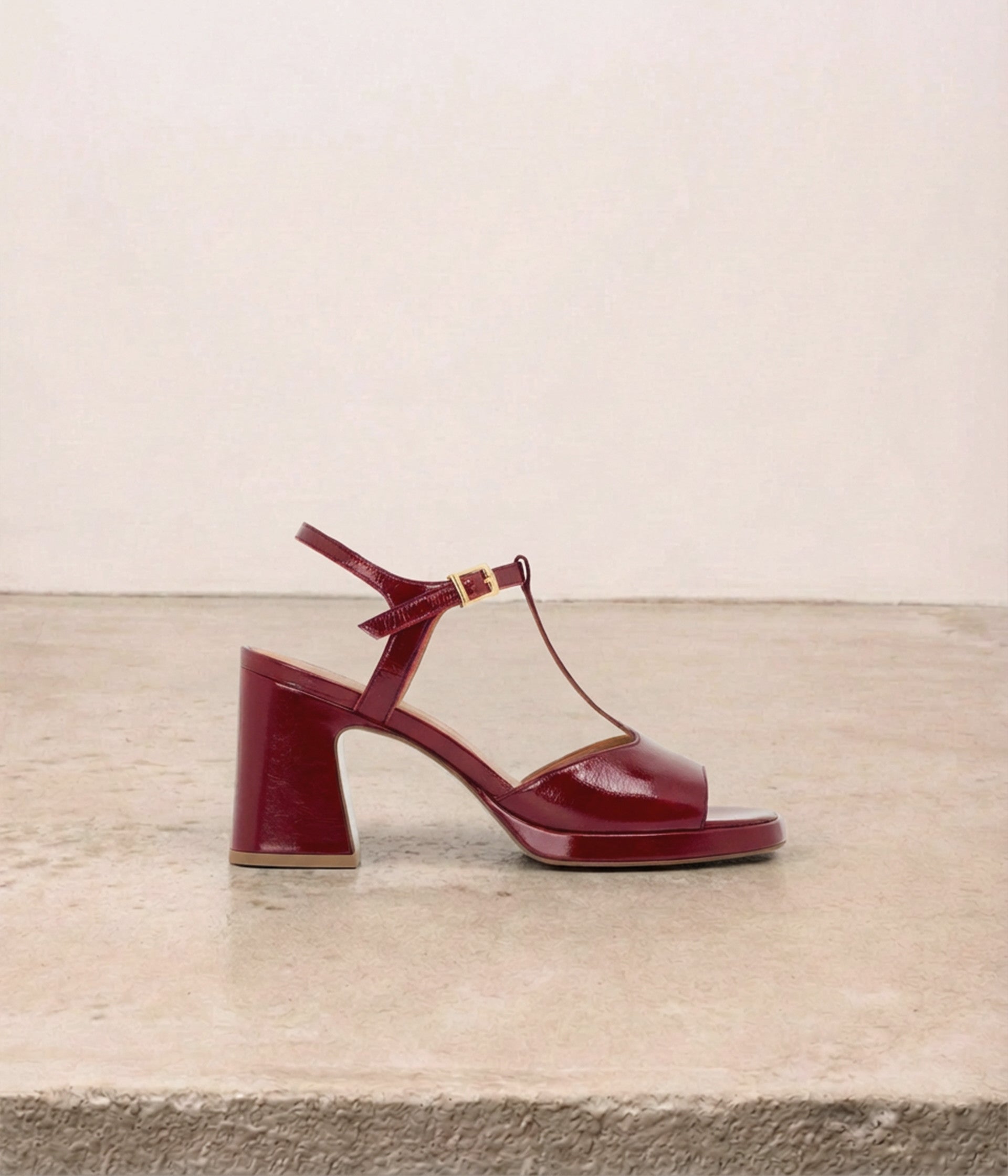 Sandales vernies cerise Kim