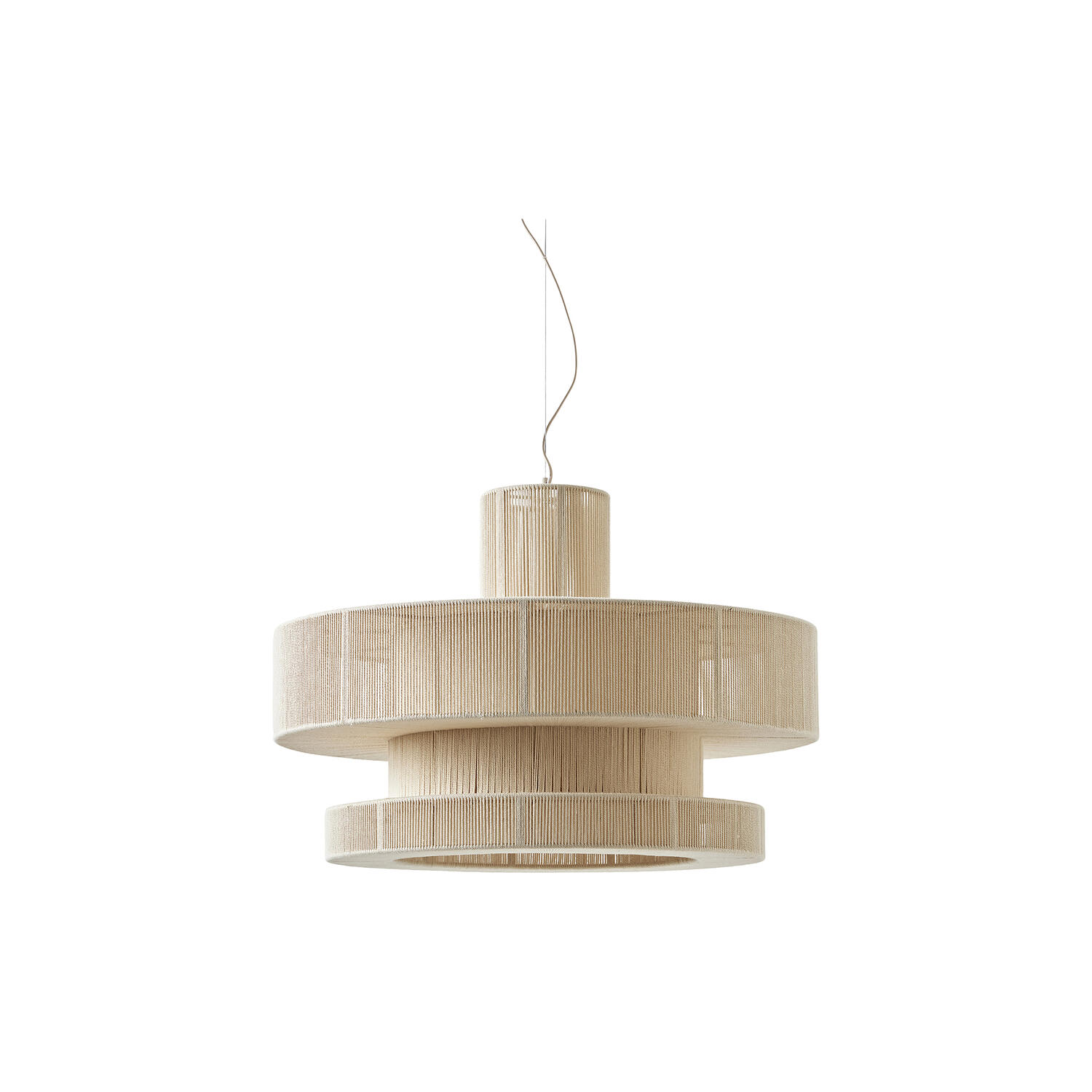 Lace Linen Thread Pendant, light beige