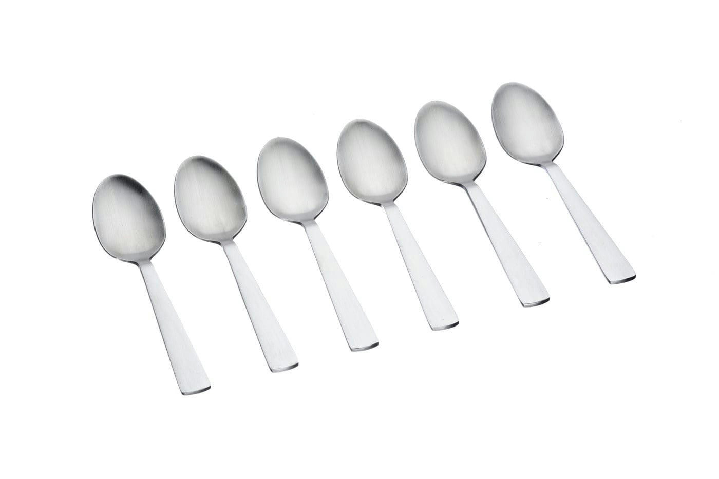 NUDE - Lot de 6 petites cuillères en inox argent