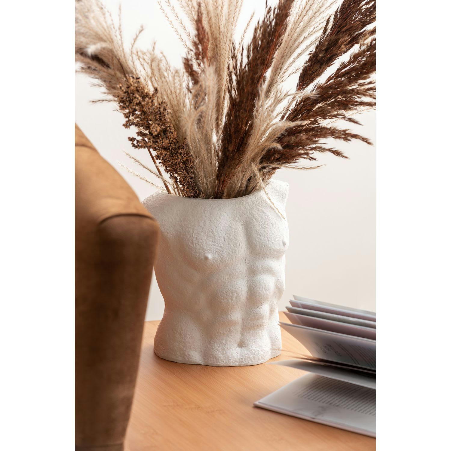 MALE - Vase cache pot en polyrésine modèle ivoire