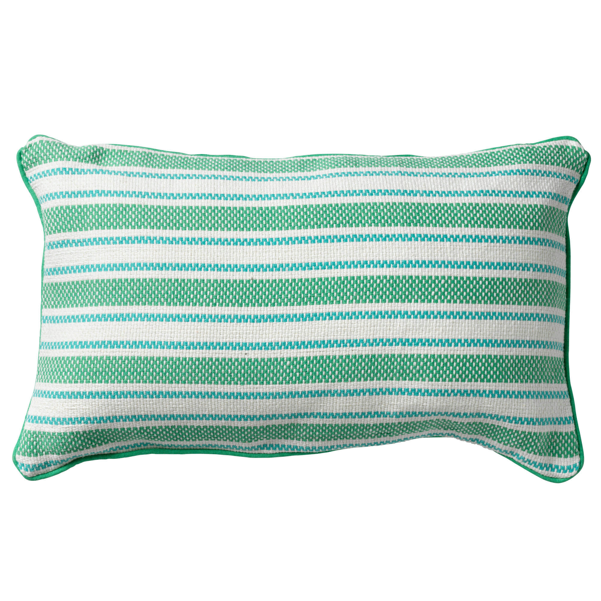 - Housse de coussin vert doux-30x50 cm avec motif rayé