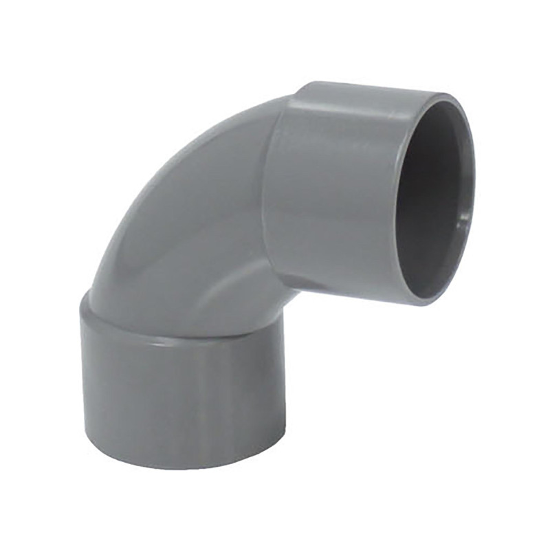 Coude en PVC pour sanitaire gris F/F 87° Ø 32 mm