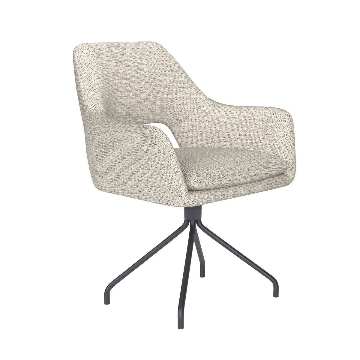Housecraft Living Mos Eetkamerstoel Draaibaar Metaal Spider Off-White - Beige