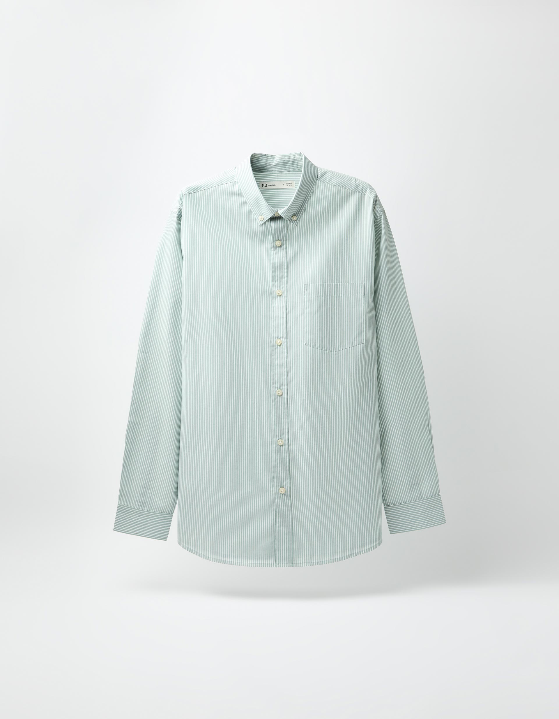 Camisa Riscas, Homem, Verde