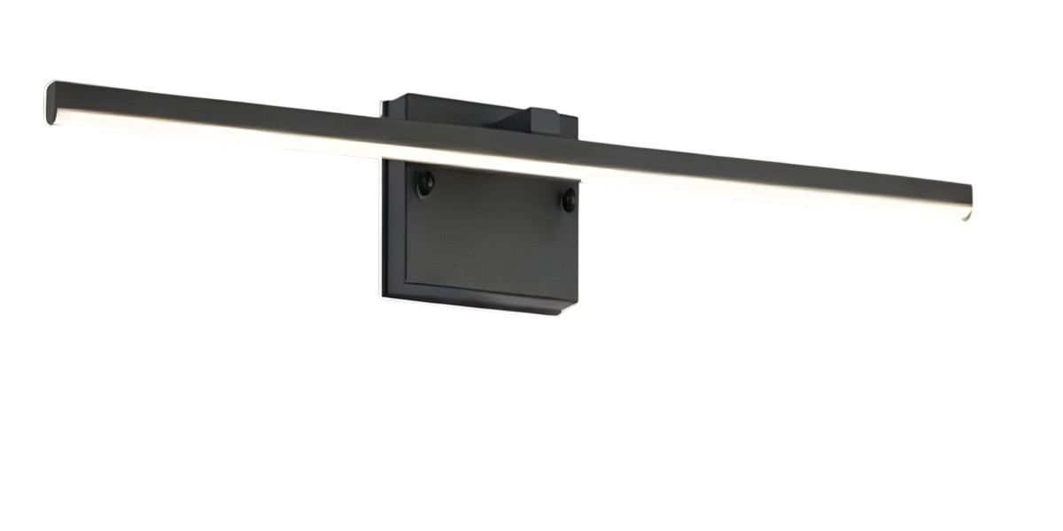 Kinkiet Lowellczarny LED 1x9W 720lm wym:5,5x60x10cm IP44 Reality