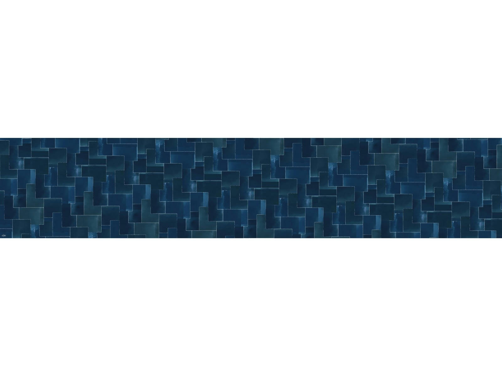 ZELLIGE - Crédence adhésive bleu océan 400x40cm