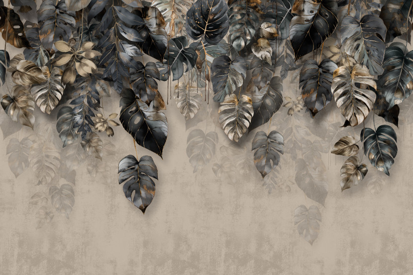Fototapeta LIŚCIE Abstrakcja Monstera 3D 90x60cm