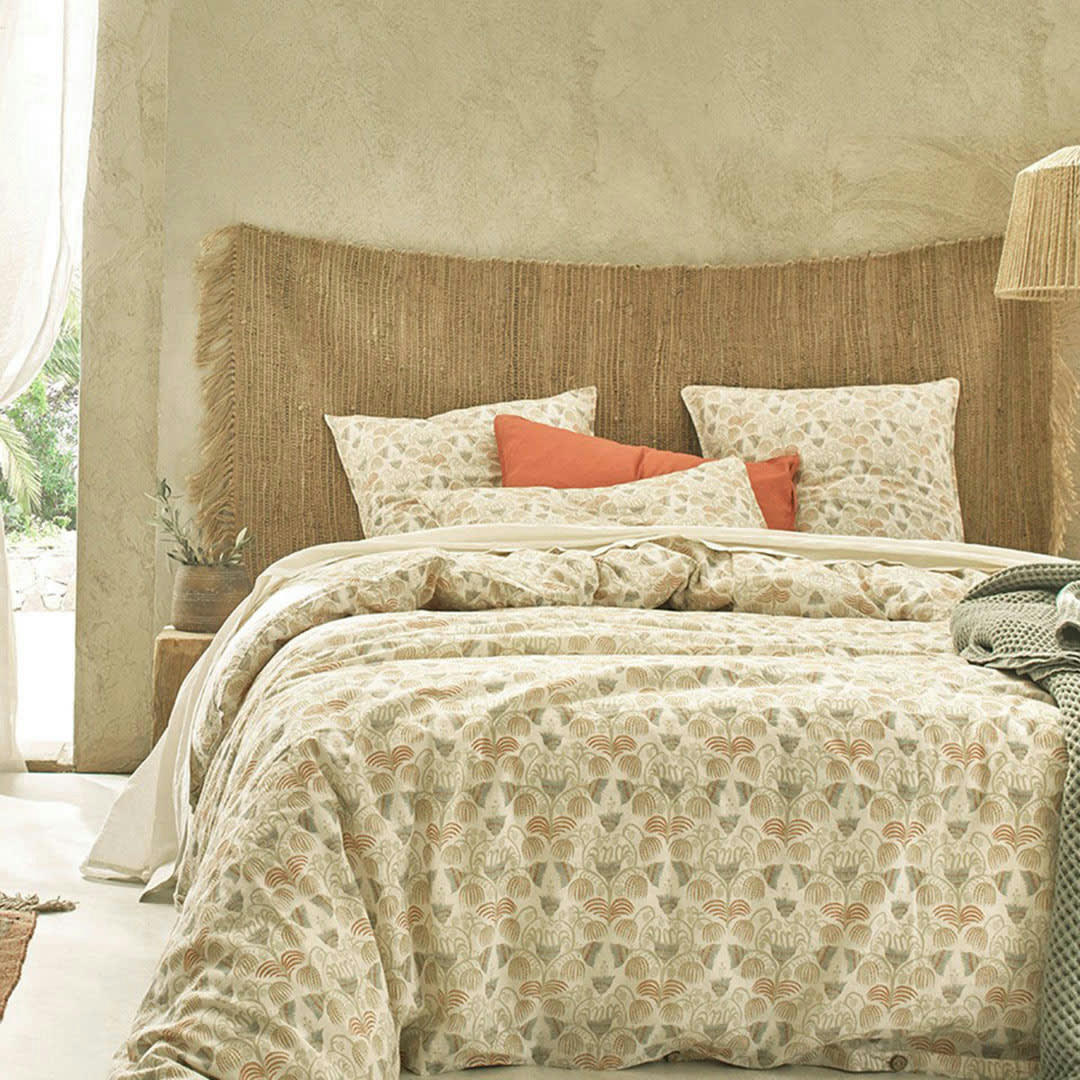 BIO BATI - Housse de couette li/coton organic ecume 155x220 cm