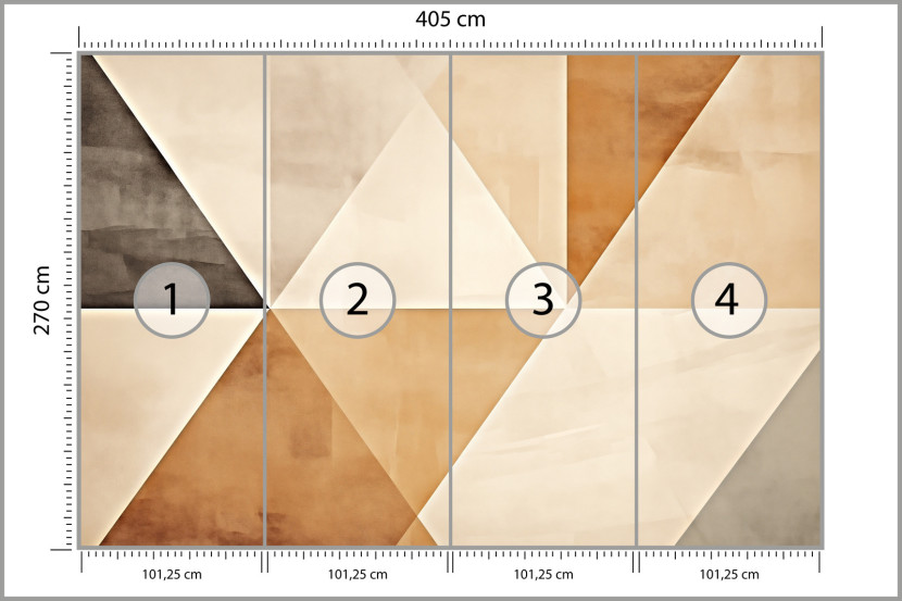 Fototapeta Minimalistyczne Trójkąty Styl Boho 405x270cm
