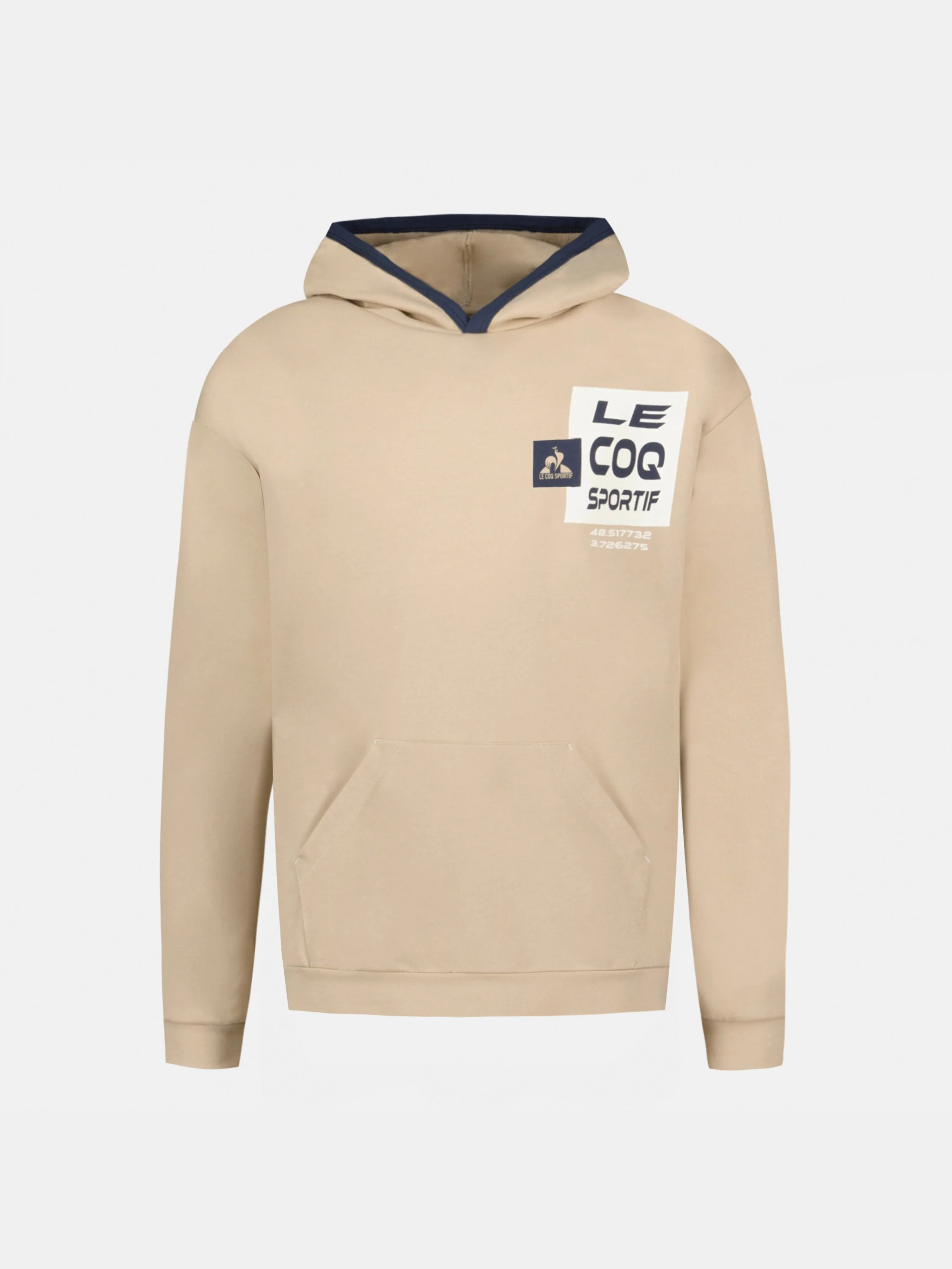 Sweatshirt à capuche en molleton léger et impression logo patch