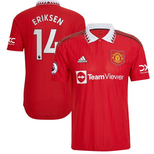 Christian Eriksen Manchester United adidas 2022/23 Home Authentic Player Jersey - Red