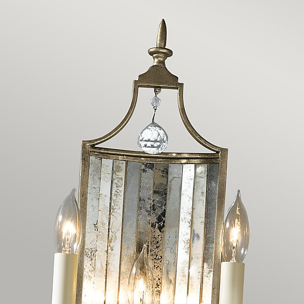Elstead Gianna - Applique murale d'intérieur à 3 ampoules, argent, E14