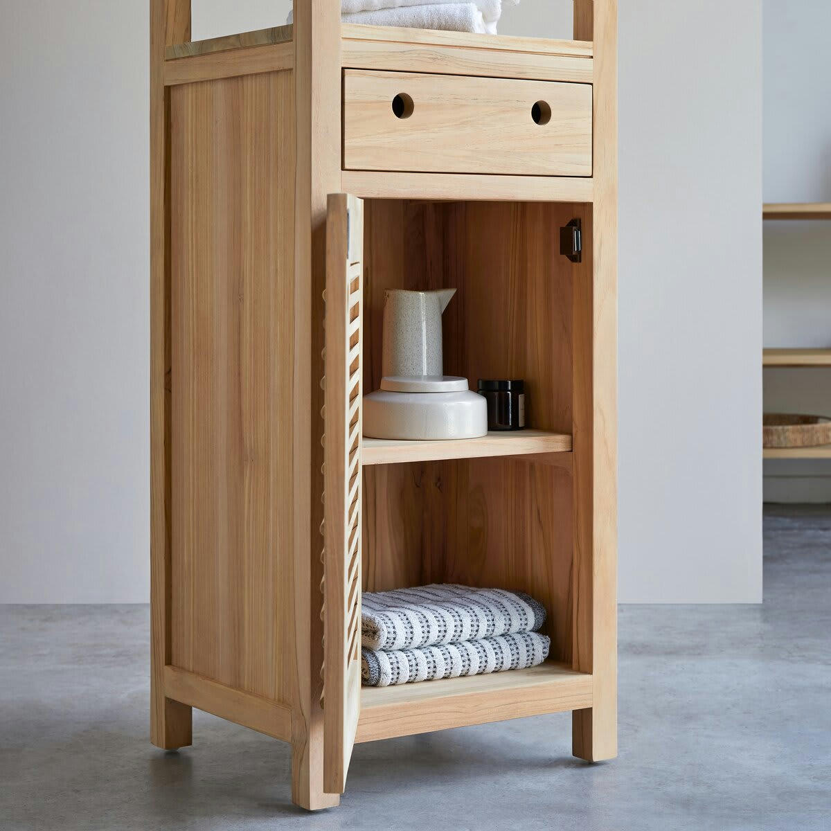 COLINE - Colonne en teck massif