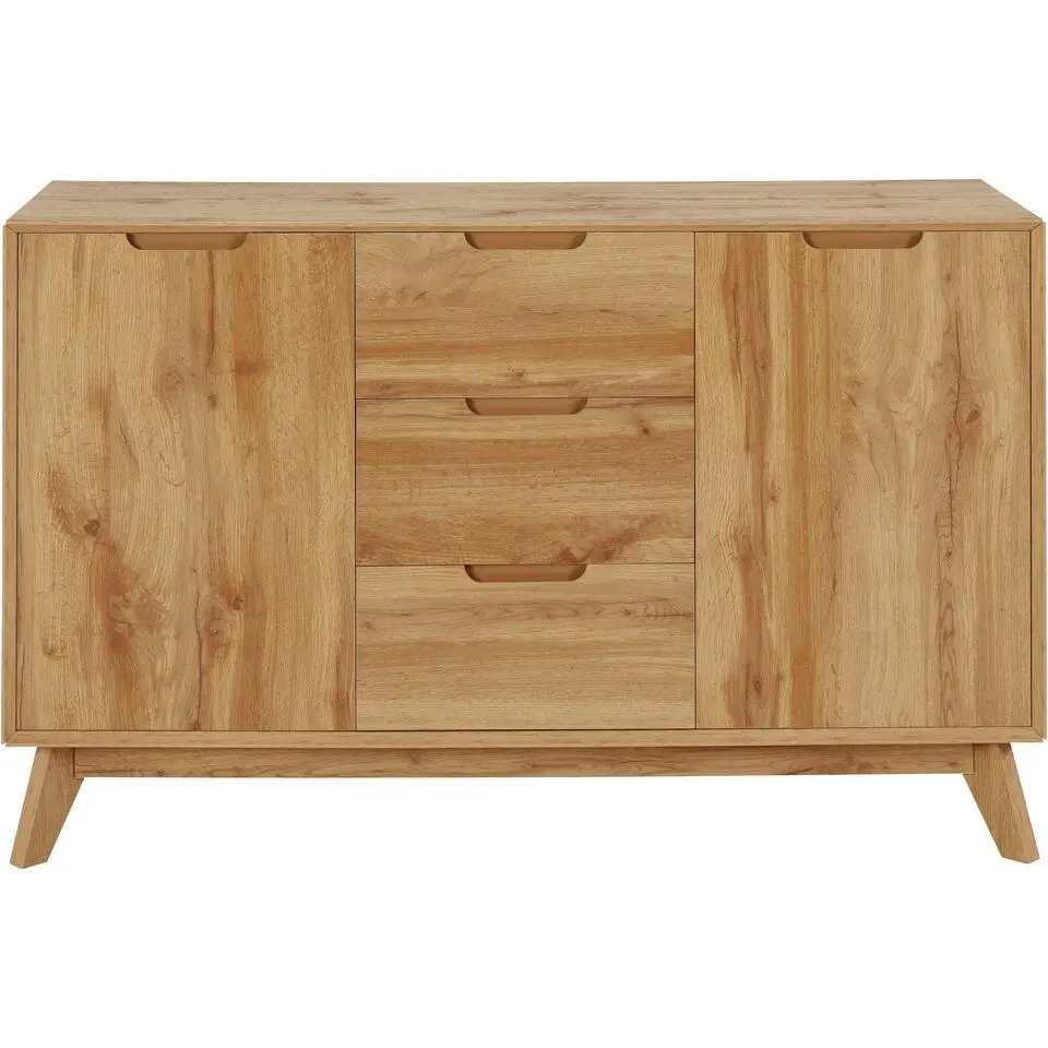 Ezra - Eiken dressoir met 2 deuren en 3 laden