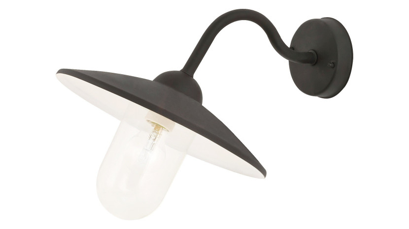 Kinkiet zewnętrznyczarny matowy-przezroczysty Vigo 1xE27x60W IP44 Rabalux