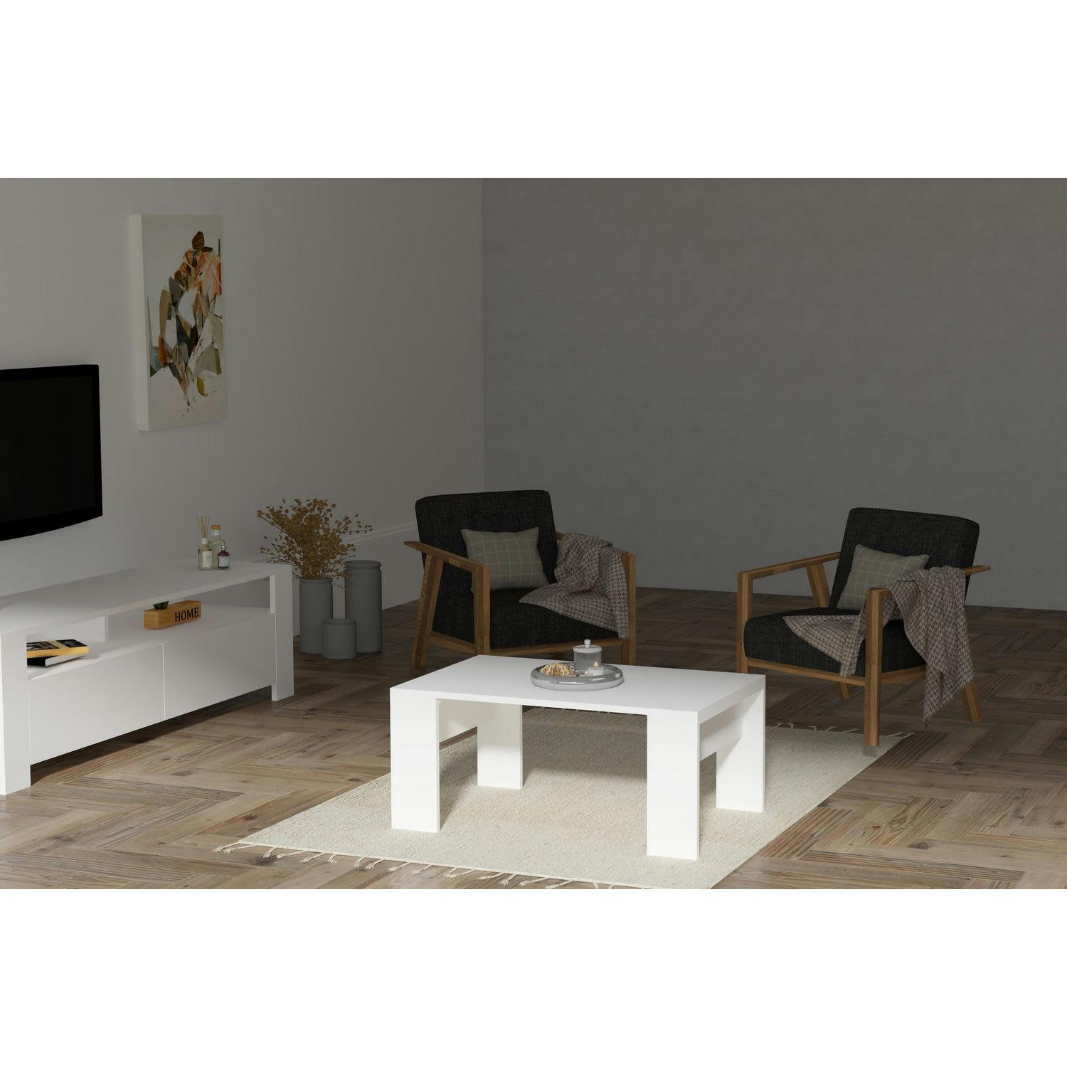 PRIDA - Table basse blanc