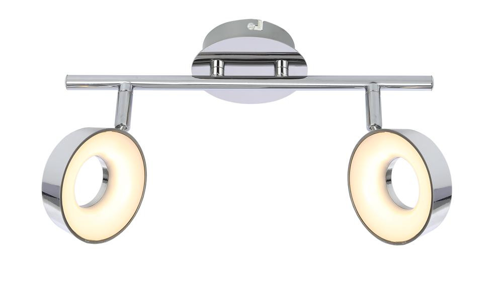 Lampa sufitowa ISLAchromowana biała LED 2x8W Ciepła biel 400lm Candellux